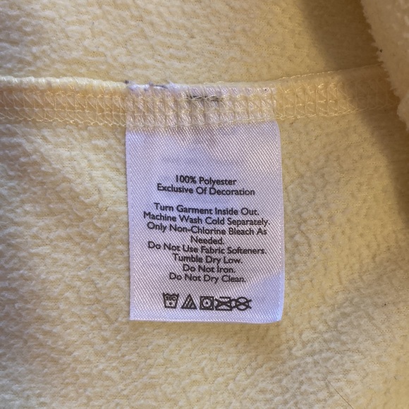 Pale Yellow Eddie Bauer Fleece Quarter Zip - Picture 6 of 6